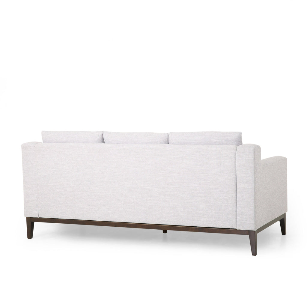 3-seater Sofa with Wood Legs and Matching Pillows
