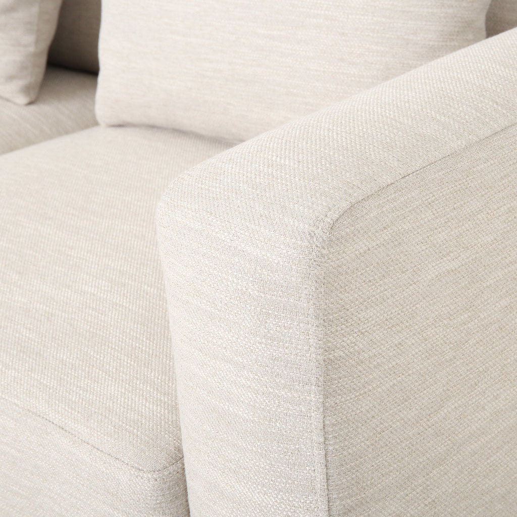 3-seater Sofa with Wood Legs and Matching Pillows