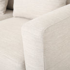 3-seater Sofa with Wood Legs and Matching Pillows