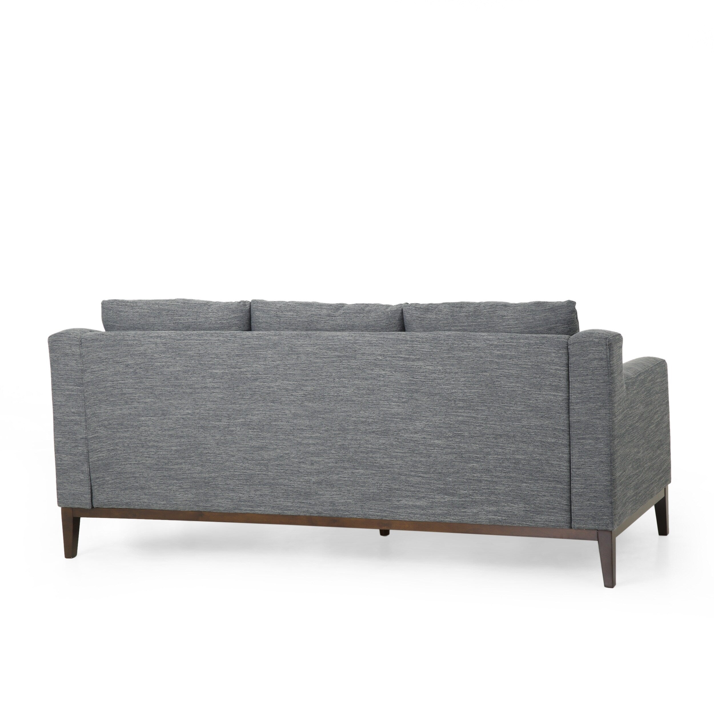 3-seater Sofa with Wood Legs and Matching Pillows