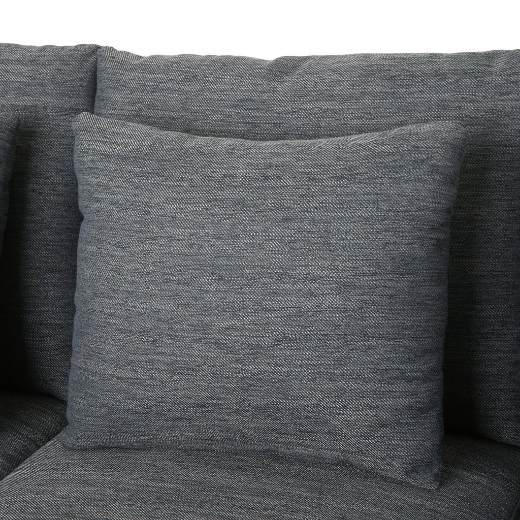 3-seater Sofa with Wood Legs and Matching Pillows