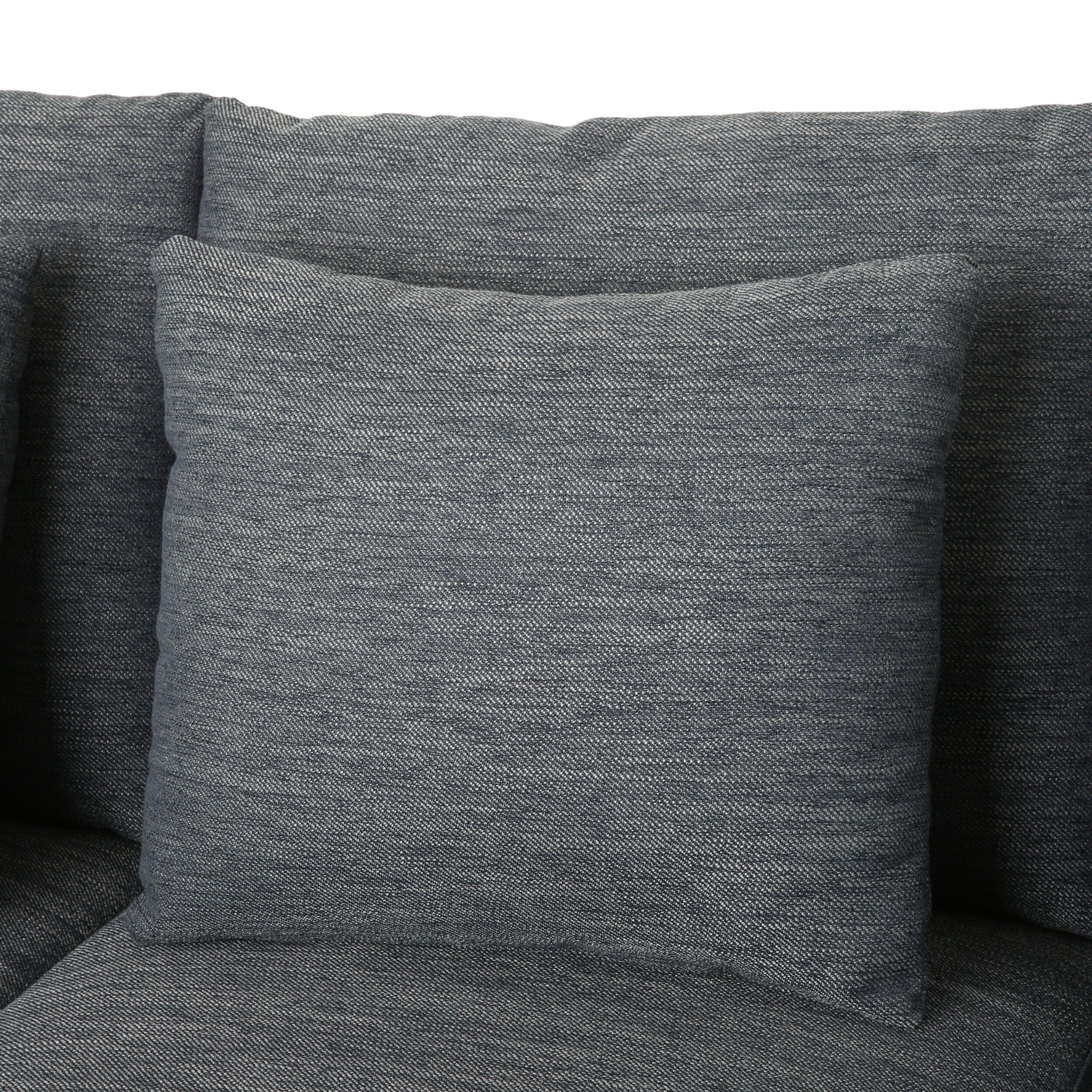 3-seater Sofa with Wood Legs and Matching Pillows
