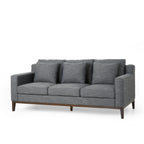 3-seater Sofa with Wood Legs and Matching Pillows