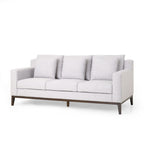 3-seater Sofa with Wood Legs and Matching Pillows
