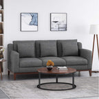 3-seater Sofa with Wood Legs and Matching Pillows