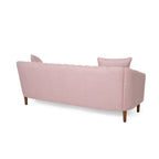 3-seater Sofa with Wood Legs and Pillows