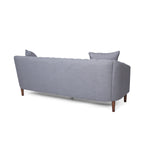 3-seater Sofa with Wood Legs and Pillows
