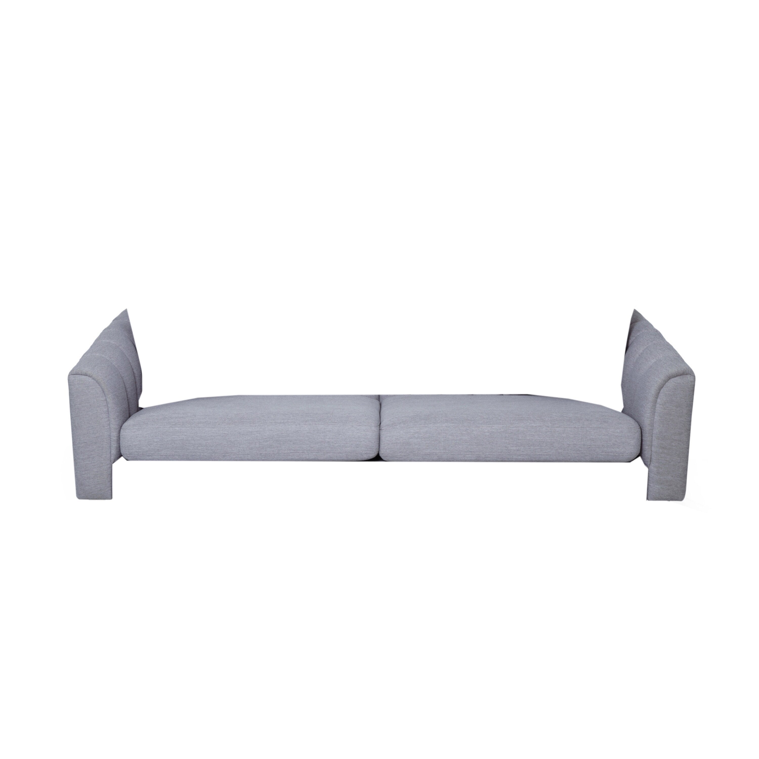 3-seater Sofa with Wood Legs and Pillows