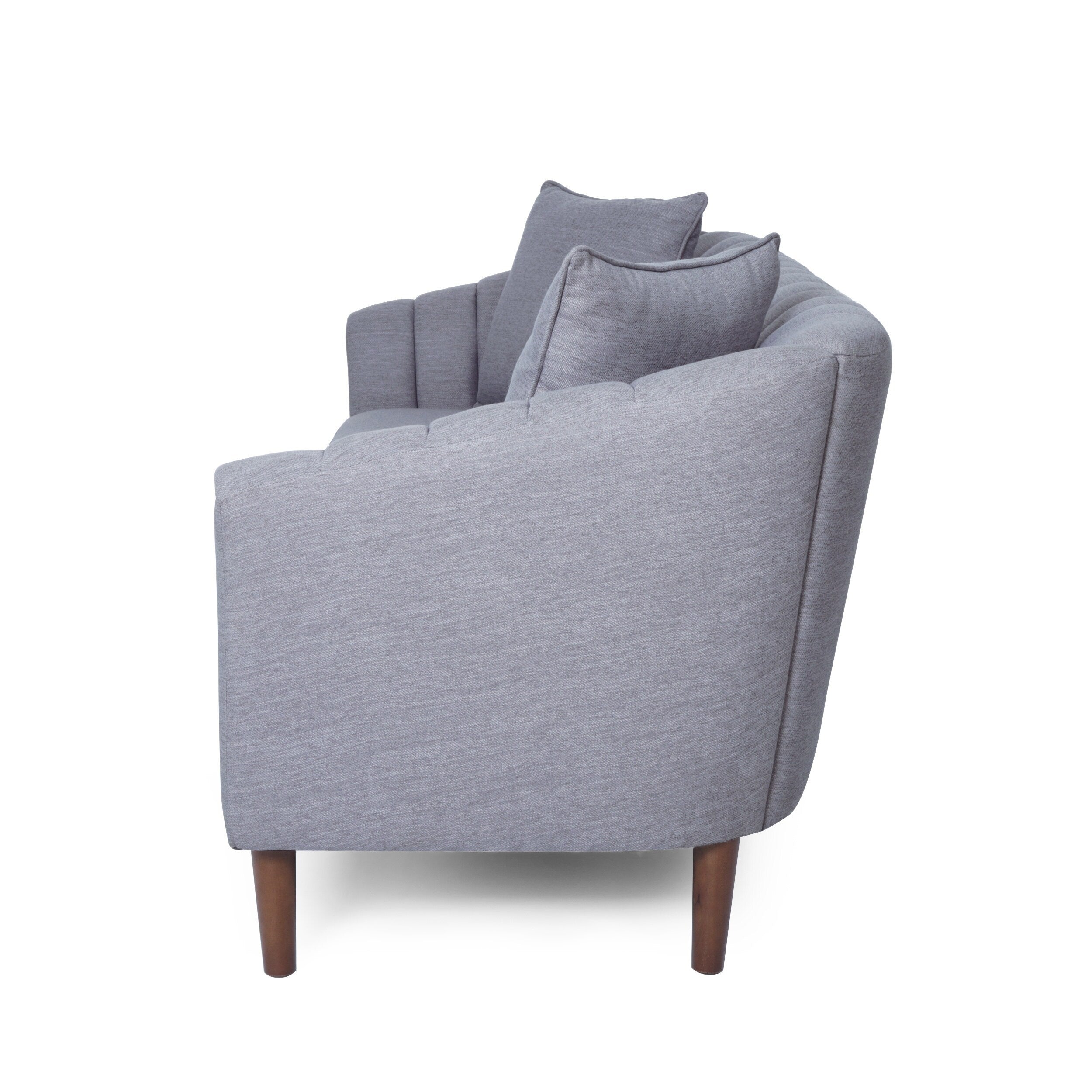 3-seater Sofa with Wood Legs and Pillows