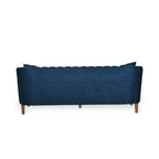 3-seater Sofa with Wood Legs and Pillows