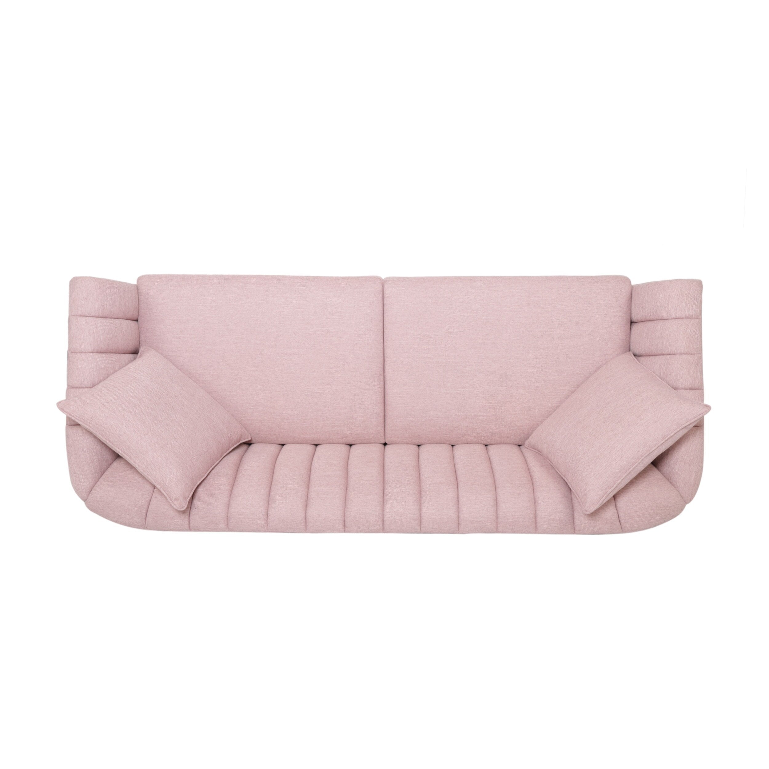 3-seater Sofa with Wood Legs and Pillows