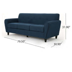 3-seater Sofa with Wood Legs and Plywood Frame