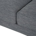 3-seater Sofa with Wood Legs and Tufted Back