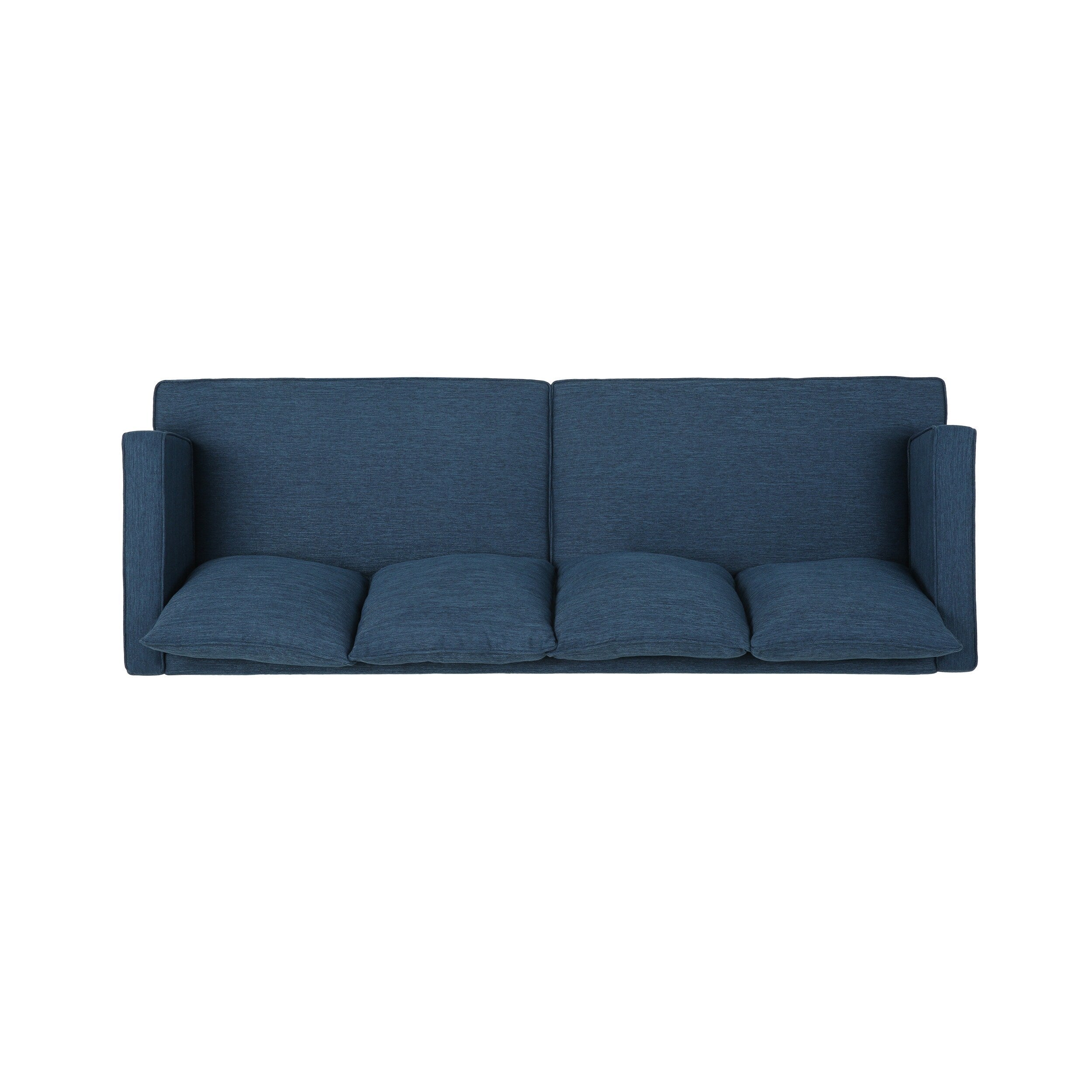 3-seater Sofa with Wood Legs and Tufted Back