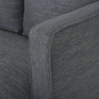 3-seater Sofa with Wood Legs and Tufted Back