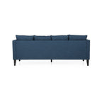 3-seater Sofa with Wood Legs and Tufted Back