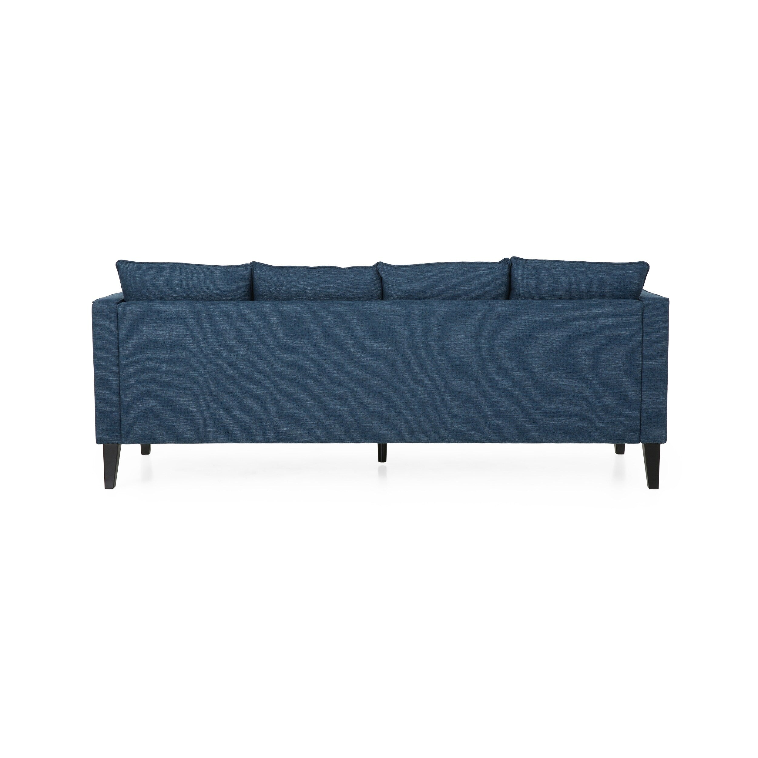 3-seater Sofa with Wood Legs and Tufted Back