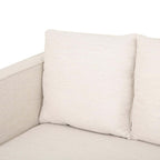 3-seater Sofa with Wood Legs and Tufted Back
