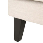 3-seater Sofa with Wood Legs and Tufted Back