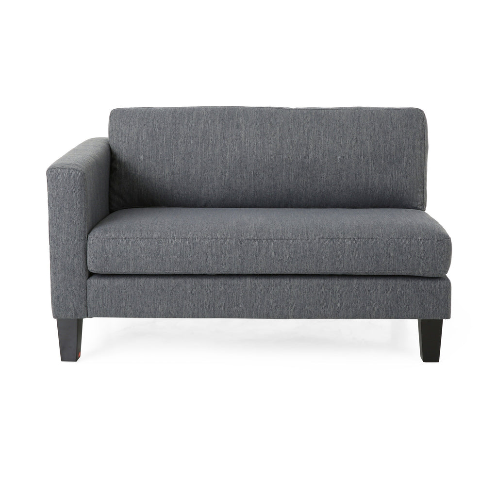 3-seater Sofa with Wood Legs and Two Pillows