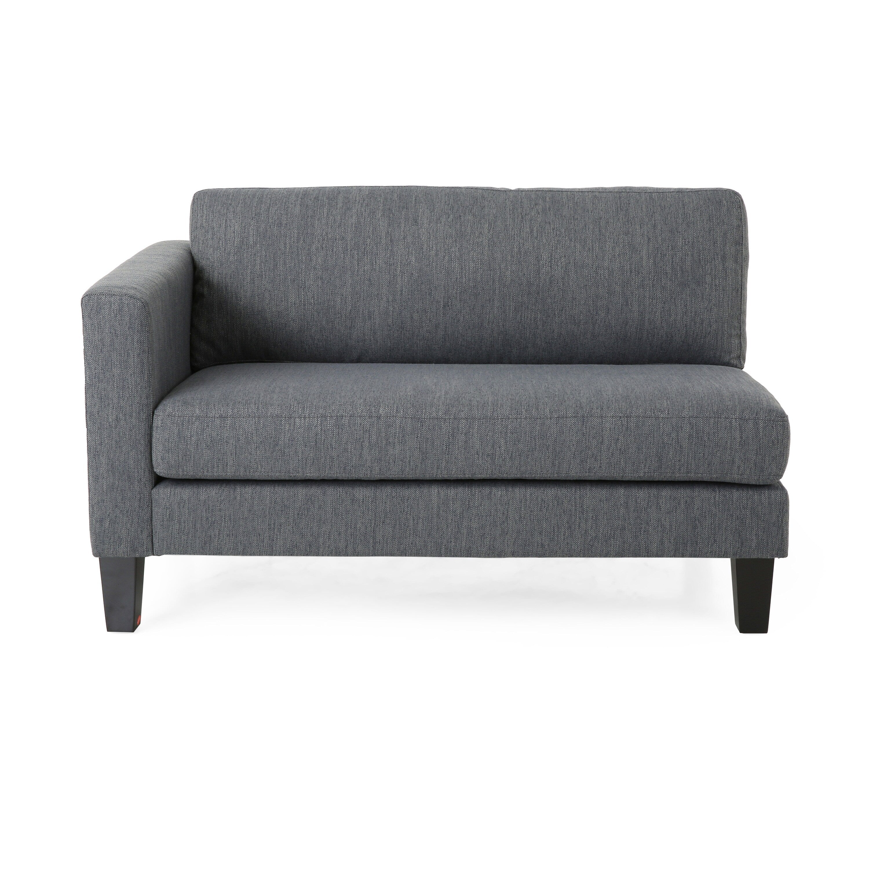 3-seater Sofa with Wood Legs and Two Pillows