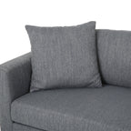 3-seater Sofa with Wood Legs and Two Pillows