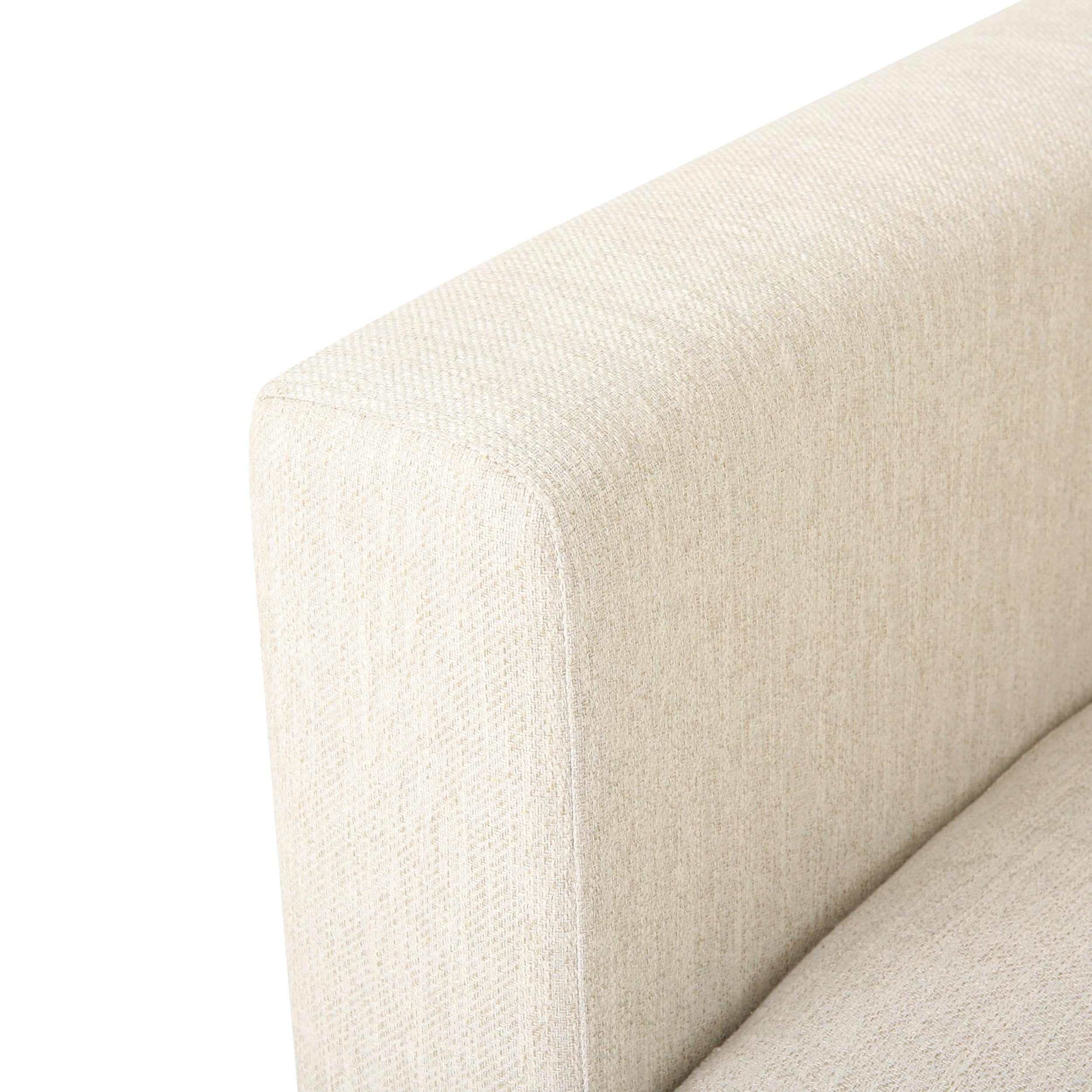 3-seater Sofa with Wood Legs and Two Pillows
