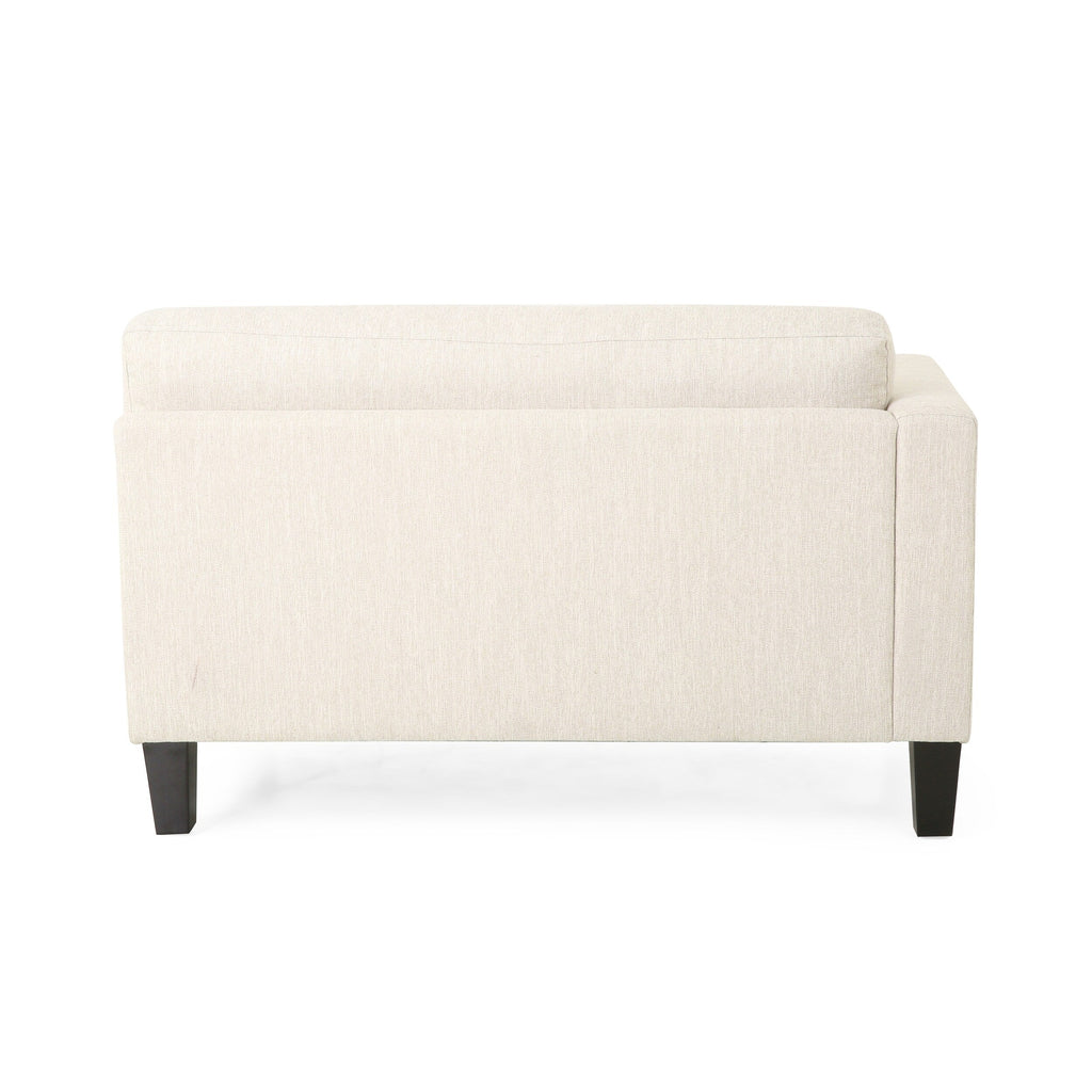 3-seater Sofa with Wood Legs and Two Pillows