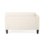 3-seater Sofa with Wood Legs and Two Pillows