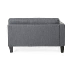 3-seater Sofa with Wood Legs and Two Pillows