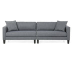 3-seater Sofa with Wood Legs and Two Pillows