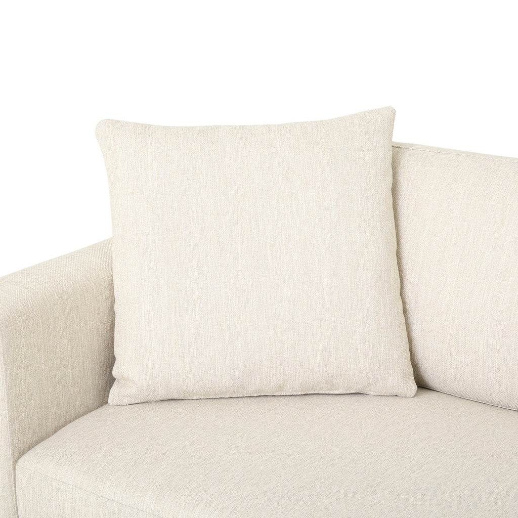 3-seater Sofa with Wood Legs and Two Pillows