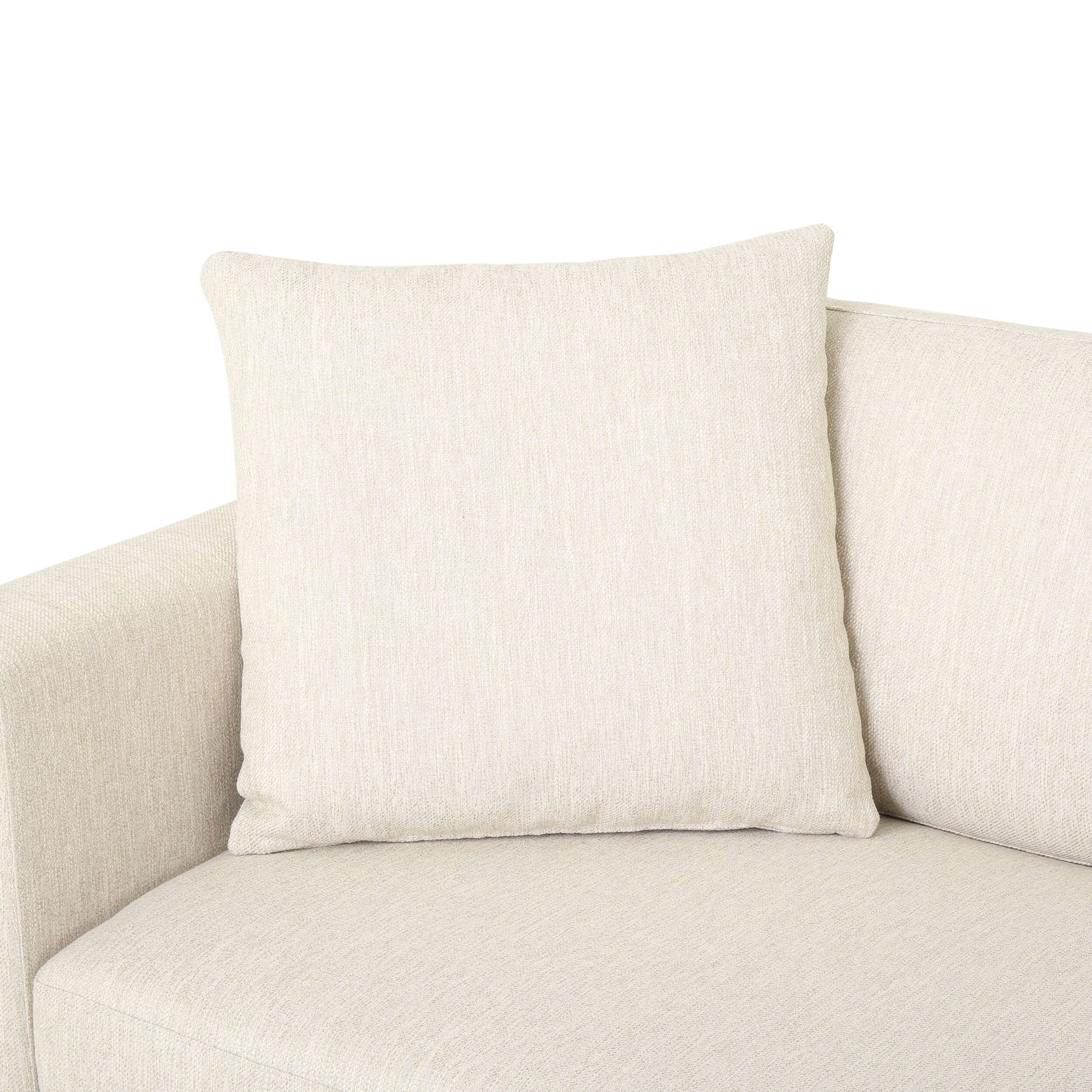 3-seater Sofa with Wood Legs and Two Pillows
