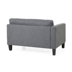 3-seater Sofa with Wood Legs and Two Pillows