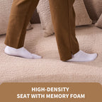 30D Chenille No-Assembly Compact Curved Loveseat Full Compression Sponge Sofa