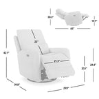 30 Power Recliner 360-degree Swivel Arm Chair Faux Leather