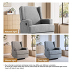 31'' W Manual Glider Swivel Glider Rocker Recliner Nursery Set of 2