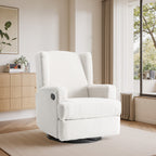 31'' W Wingback Manual Glider Swivel Rocker Recliner Nursery Chair