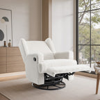 31'' W Wingback Manual Glider Swivel Rocker Recliner Nursery Chair