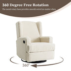 31'' W Wingback Manual Glider Swivel Rocker Recliner Nursery Chair
