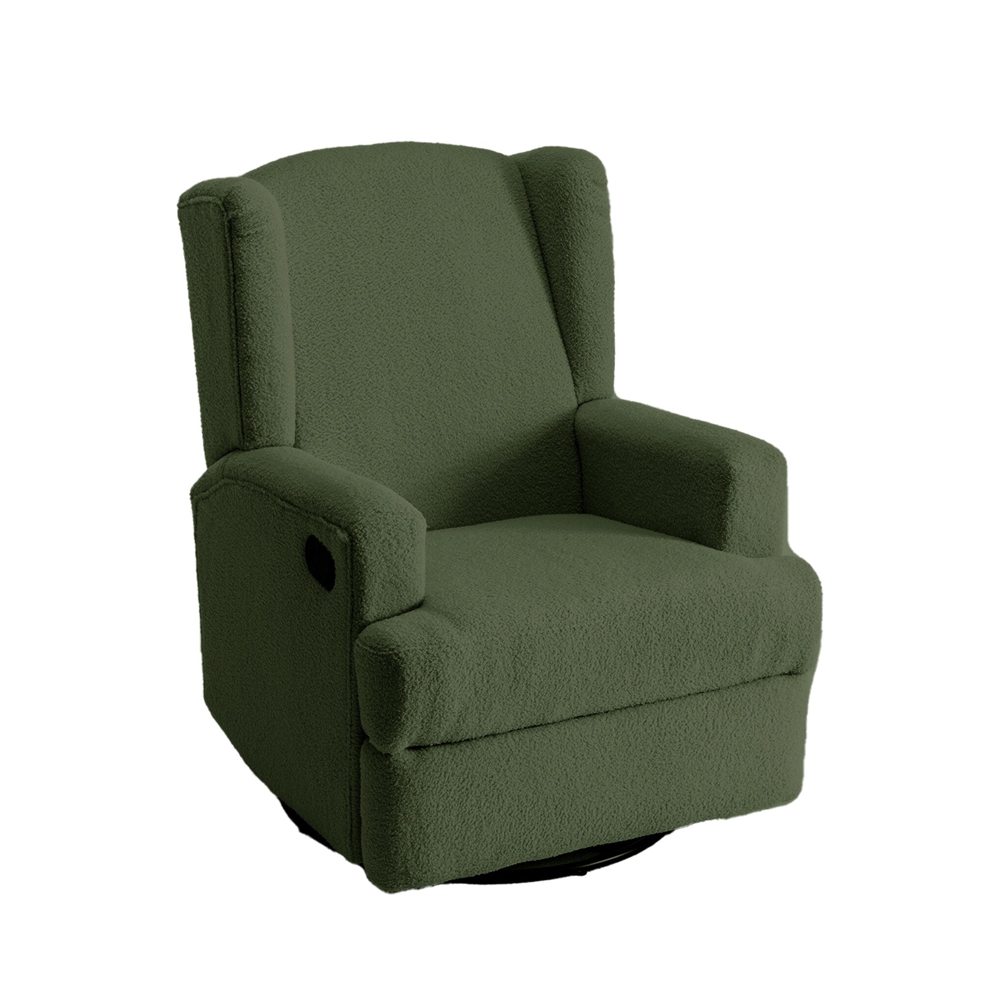 31'' W Wingback Manual Glider Swivel Rocker Recliner Nursery Chair