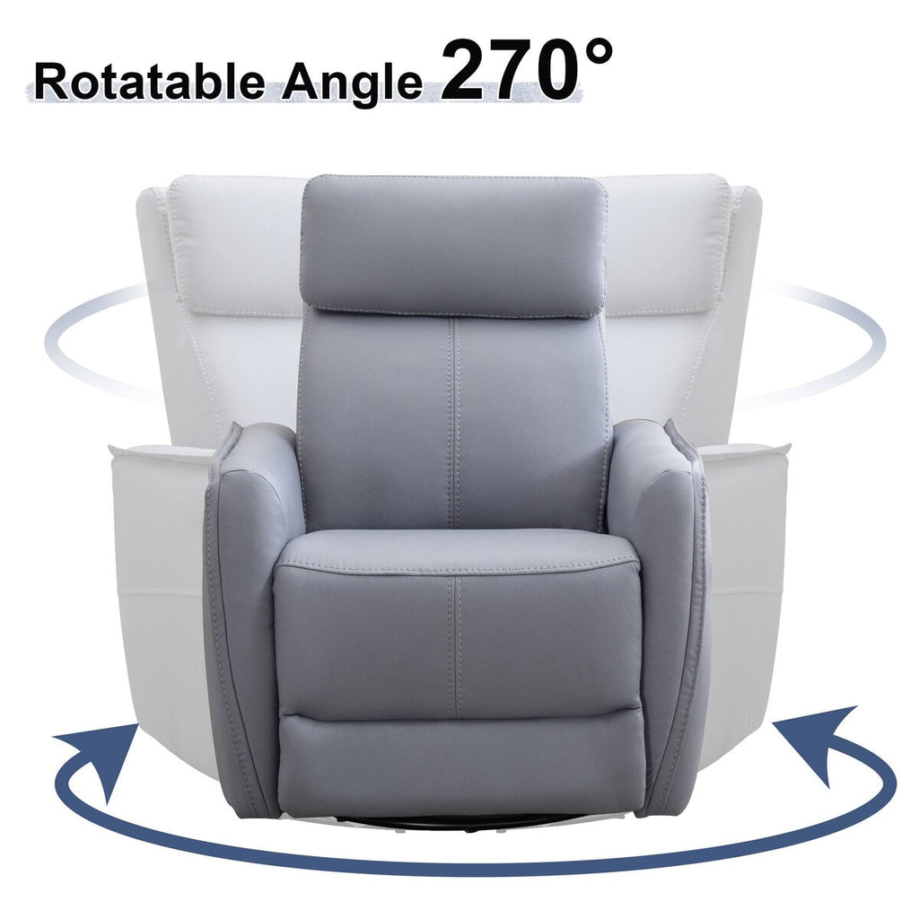 32.3'' Wide Power Swivel Rocker Recliner Chairwith USB Ports