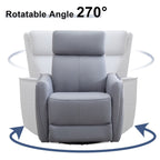 32.3'' Wide Power Swivel Rocker Recliner Chairwith USB Ports