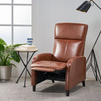 33.5Wide Leather Push Back Standard Recliner Classic Overstuffed Single Recliner Sofa with Soft Padded and Armrest