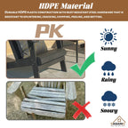34.5 in. 5-Piece Metal Patio Fire Pit Set, Fire Pit Table and Adirondack Chairs with Cup Holder and Umbrella Holder