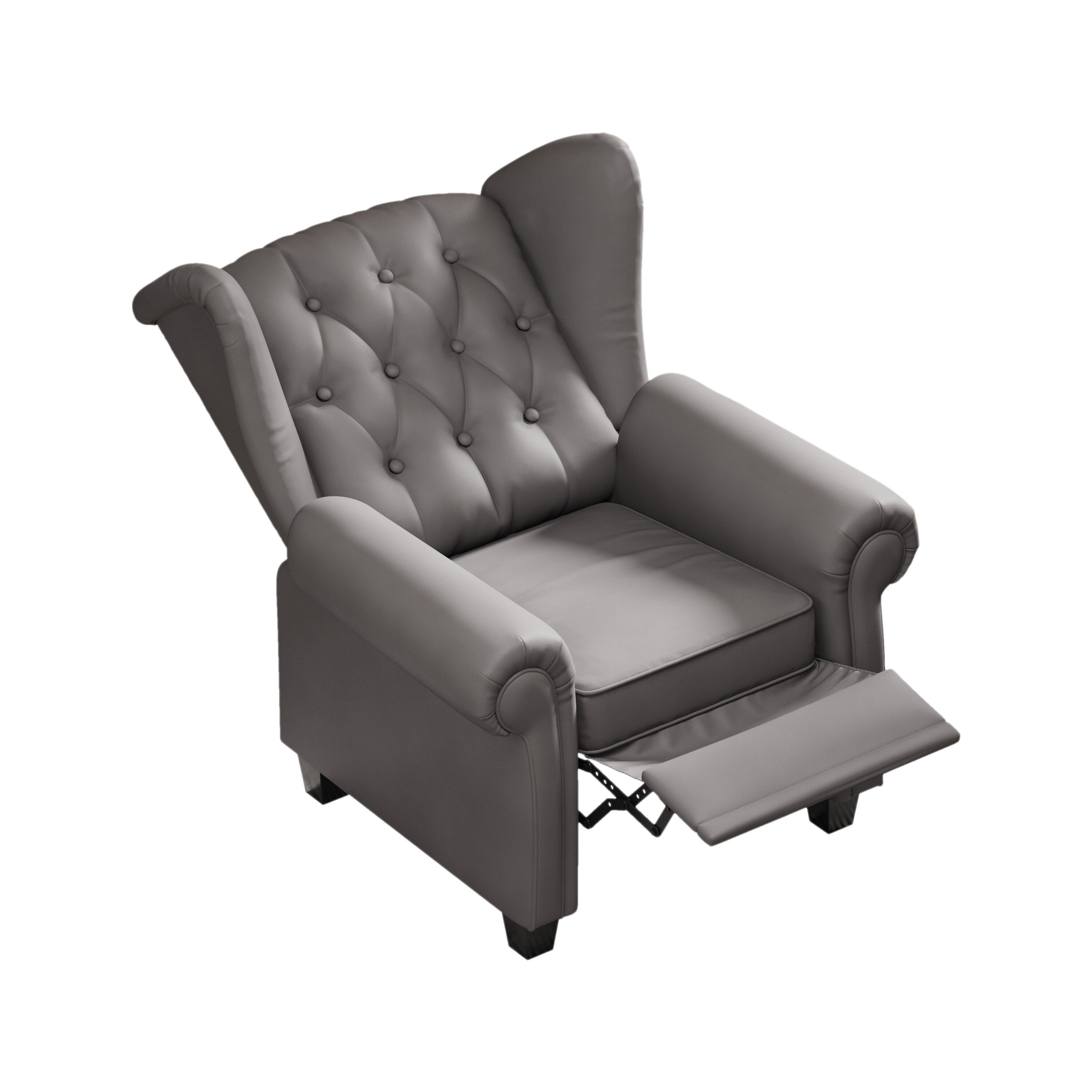 35.04 Adjustable Tufted Arm Chair with Sturdy Legs