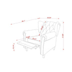 35.04 Adjustable Tufted Arm Chair with Sturdy Legs