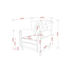 35.04 Adjustable Tufted Arm Chair with Sturdy Legs