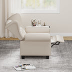 35.04 Adjustable Tufted Arm Chair with Sturdy Legs