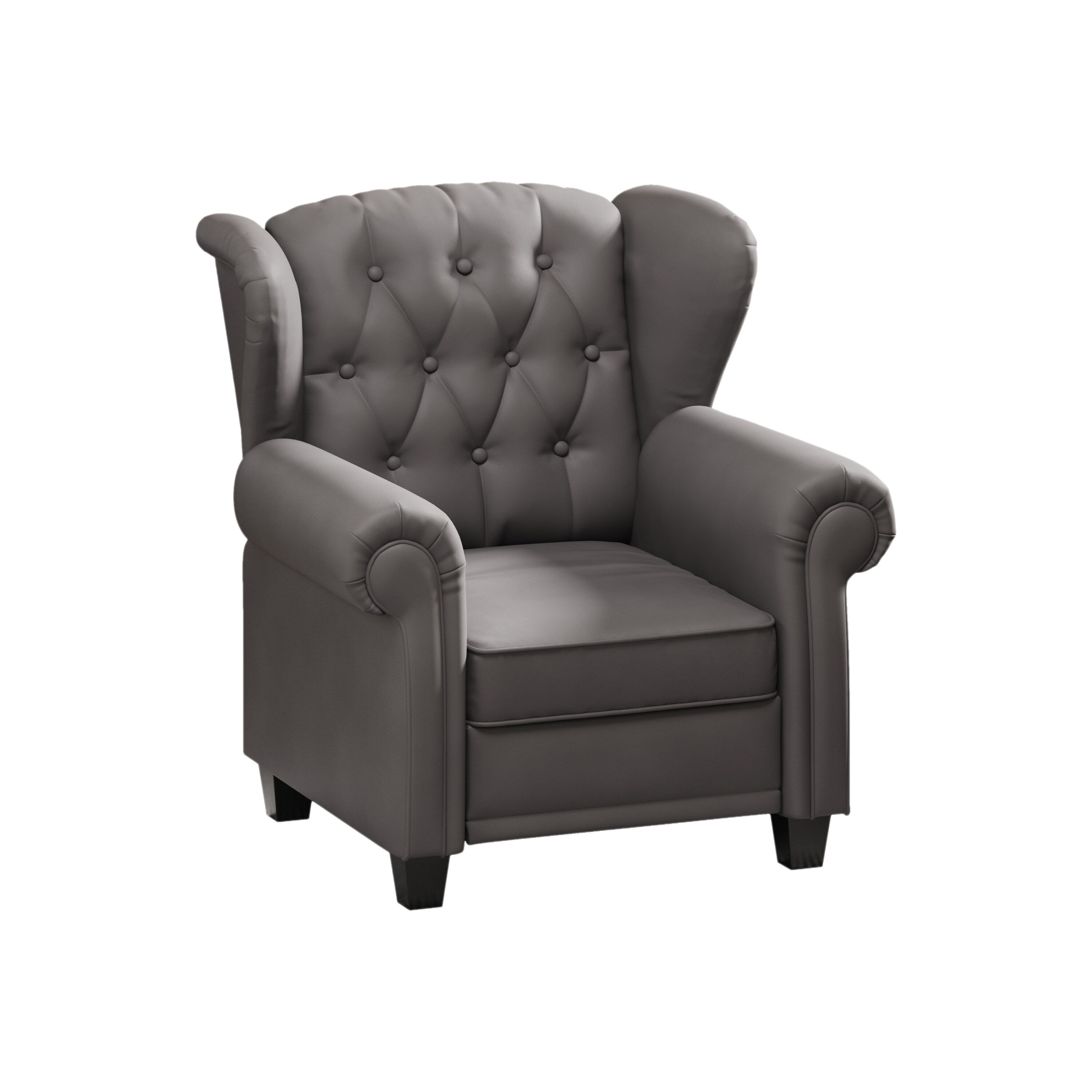 35.04 Adjustable Tufted Arm Chair with Sturdy Legs